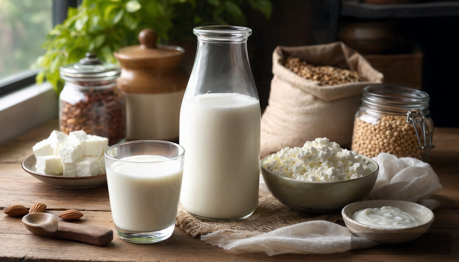 Glass of raw milk on a wooden surface representing contamination risk in Hyderabad's informal dairy supply